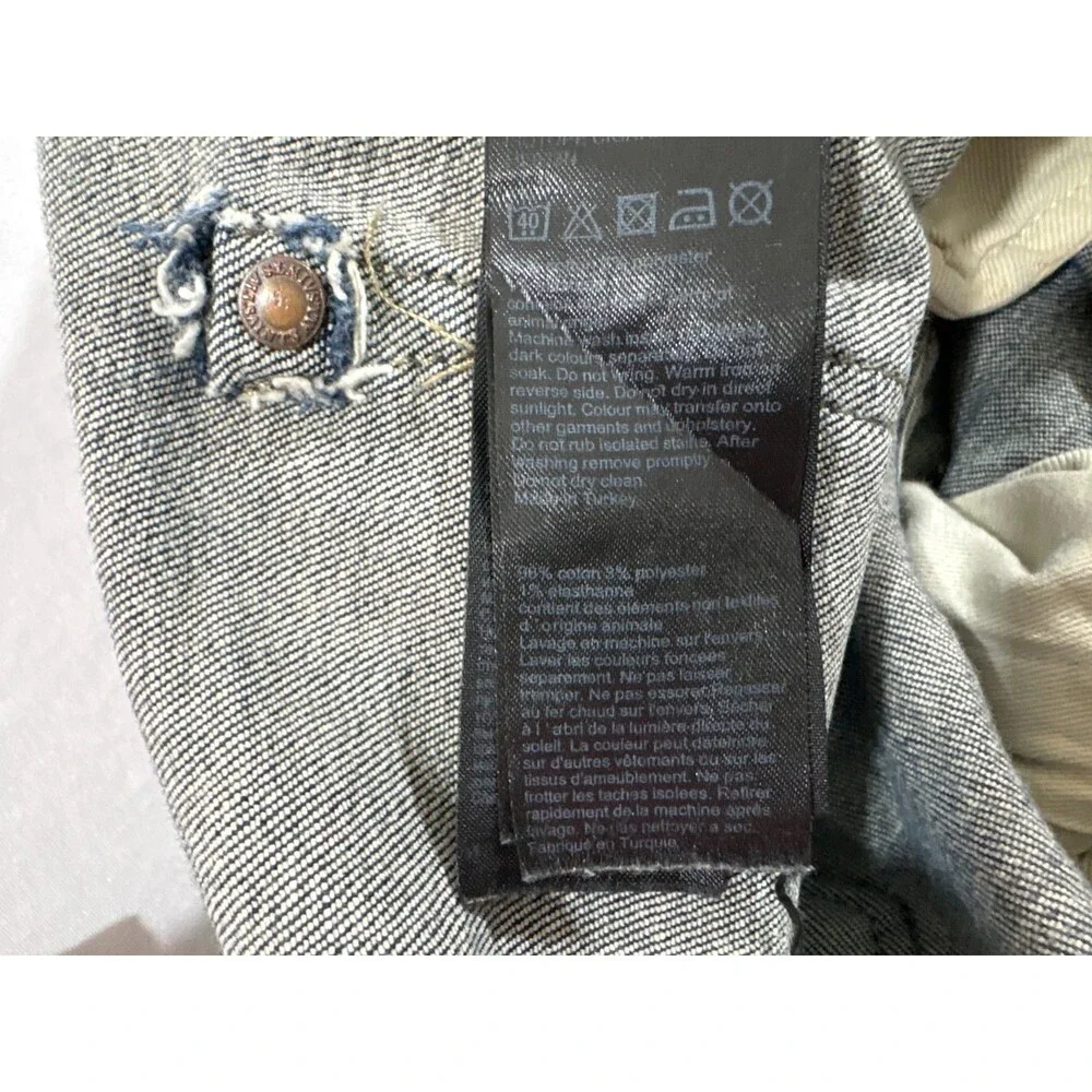 All Saints Jeans Mens Blue Cigarette Slim Skinny Dark Wash Denim Pants Sz 31